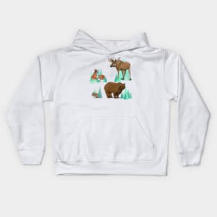 Wild Animals Kids Hoodie